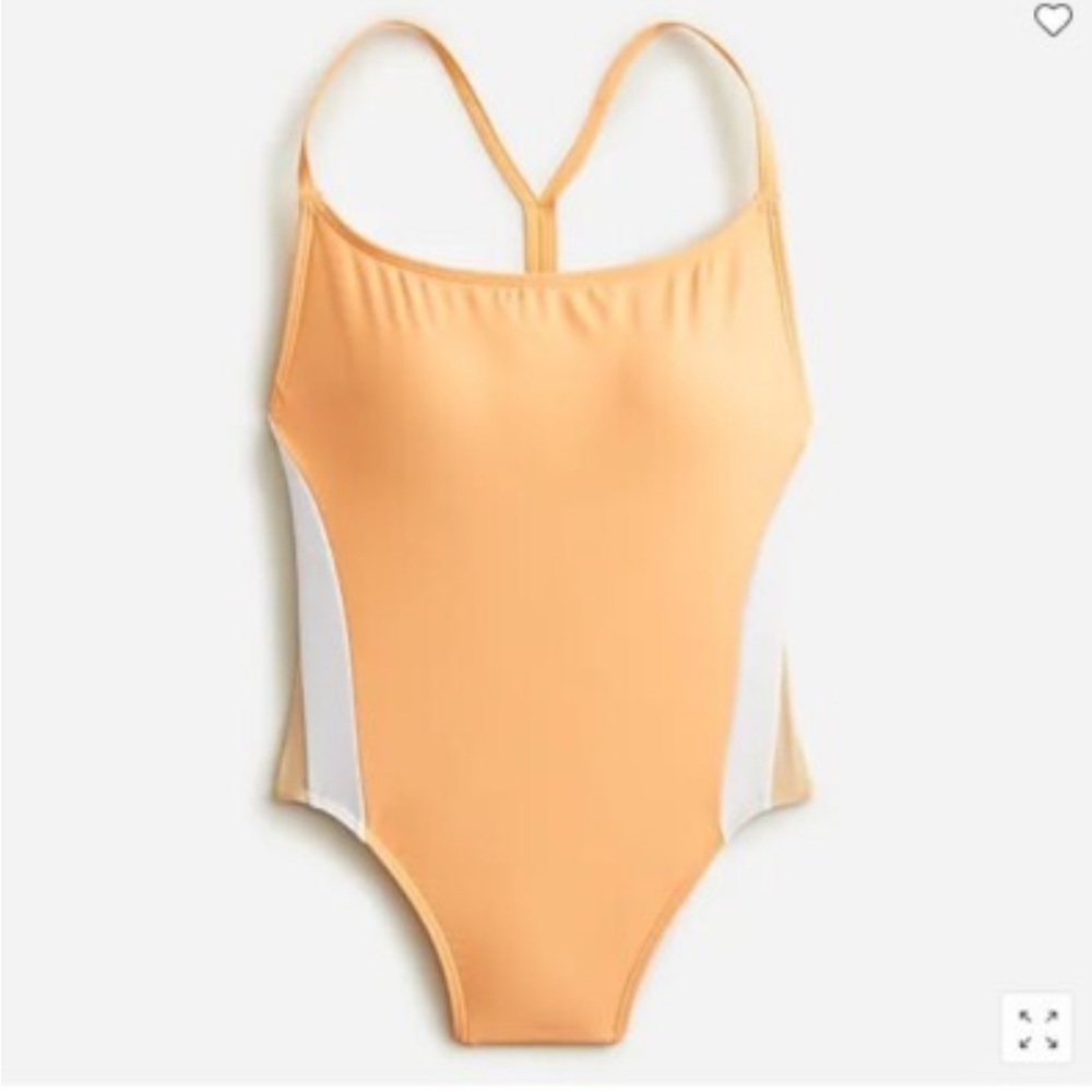J. Crew Active color block open back active swim suit size 22